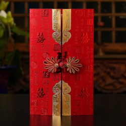 結(jié)婚請(qǐng)柬請(qǐng)?zhí)袊L(fēng)喜帖2017中式個(gè)性創(chuàng)意打印定制燙金